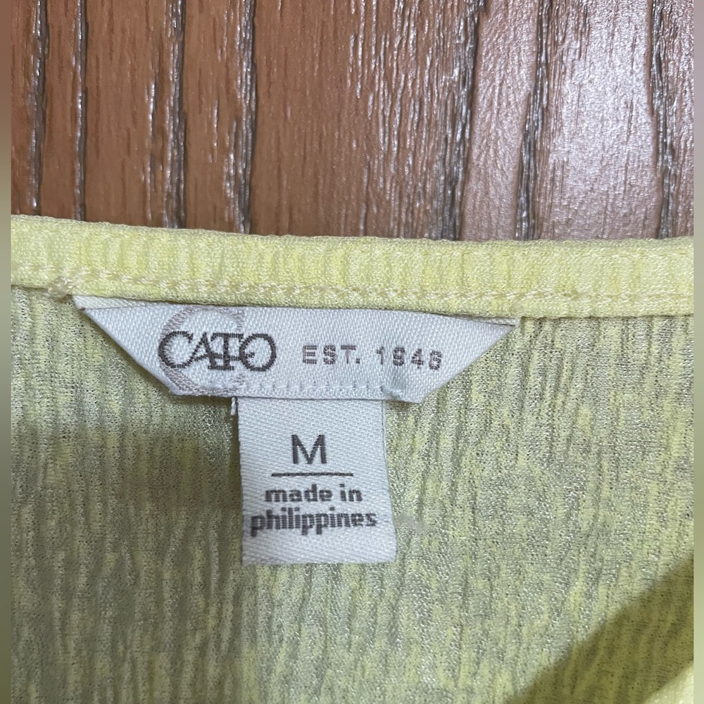 EUC Cato Blouse in Yellow with Double Drawstring Waist and V-Neck - Picture 5 of 7